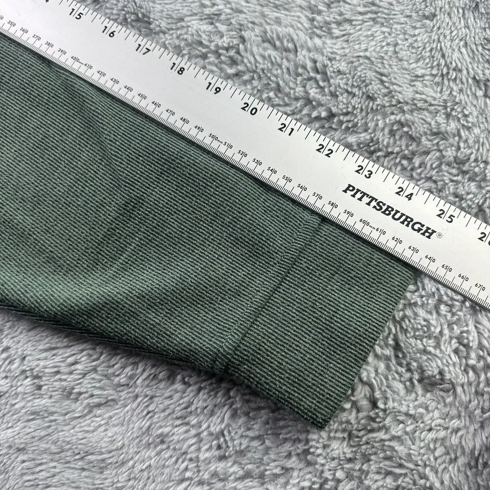 Tommy Bahama Sweater Mens‎ Large Green Ribbed 1/4 Snaps Stretch Casual Office